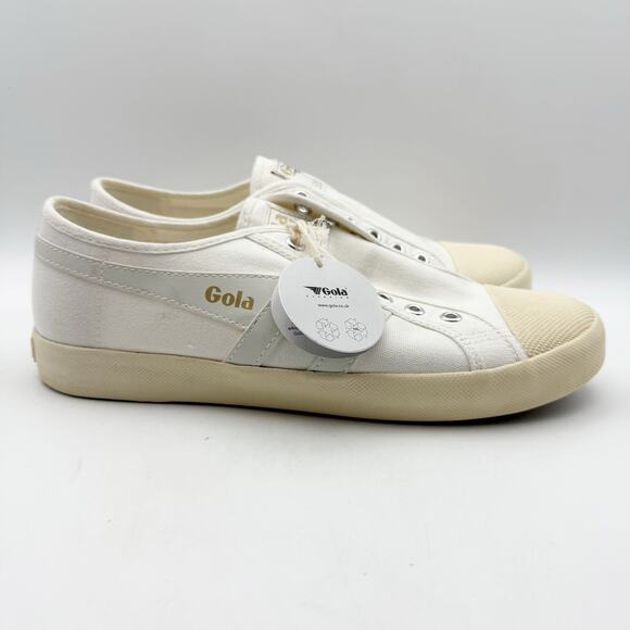 Gola Womens Coaster Low Top Sneakers US 10 EU 41 Off White Canvas EUC - Picture 3 of 14